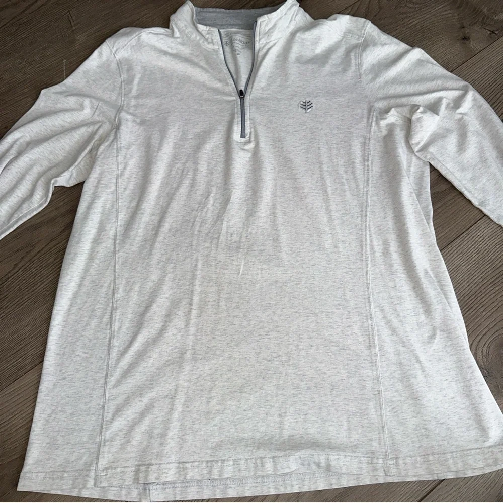 Coolibar Pullover Sweatshirt Quarter Zip UPF 50+ Sun Protection Long Sleeve XL